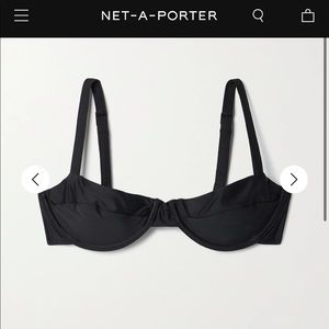 NWT Matteau black balconette underwire bikini top